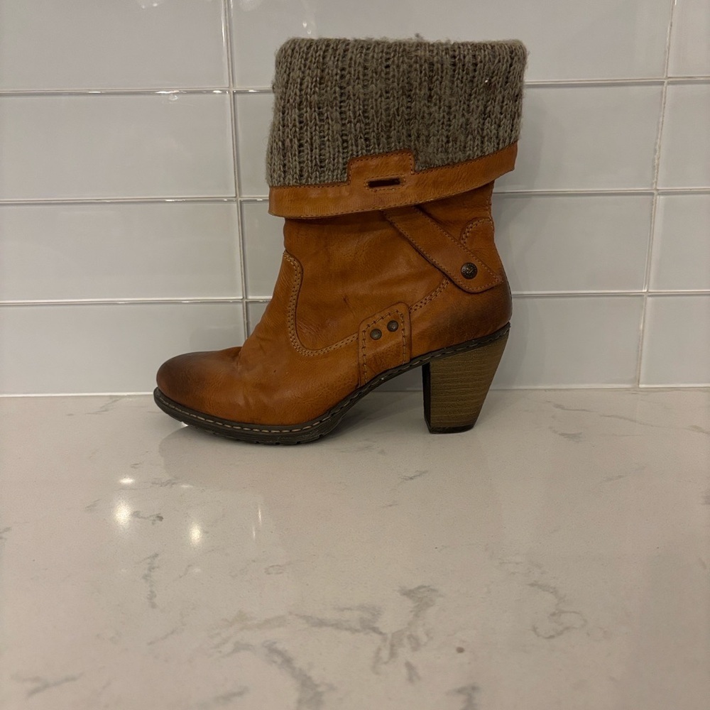 Rieker Brown Heeled Boots for Women - Picture 9 of 9
